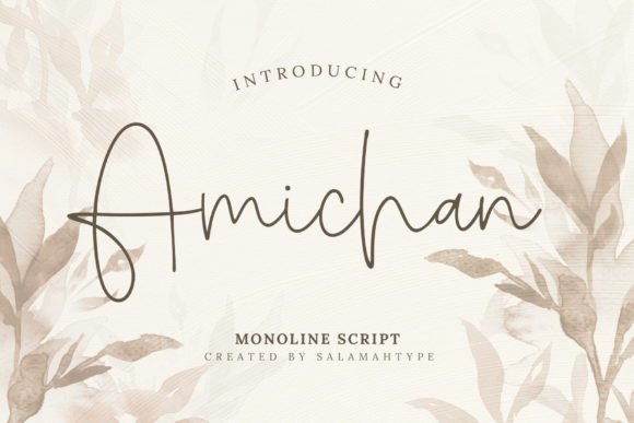 Amichan: A Modern Monoline Typeface for Web Design