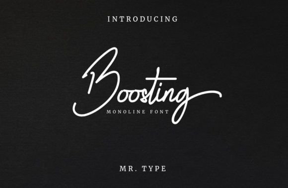 Boosting: A Dainty Handwritten Font for Editorial Design