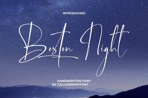 Boston Night: A Bold Script for Modern Brand Identity