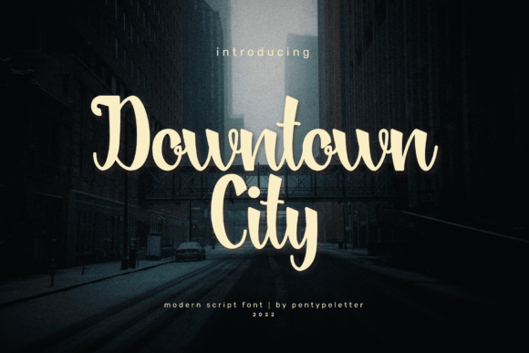 Downtown City: A Bold Script Font for Web Headers
