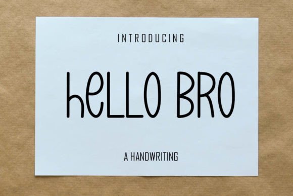Hello Bro: A Friendly Handwritten Font for Bold Branding