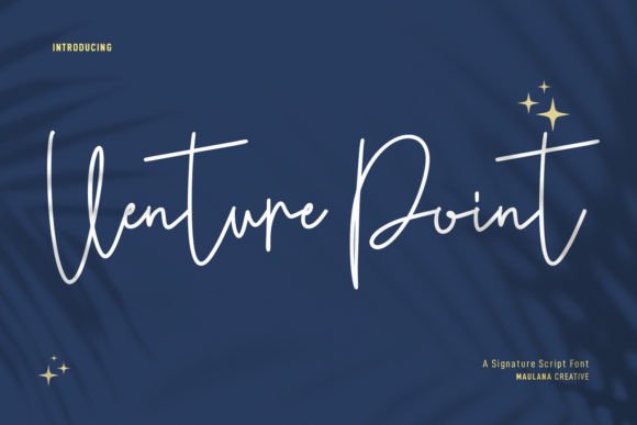 Venture Point: A Romantic Script Font for Makers